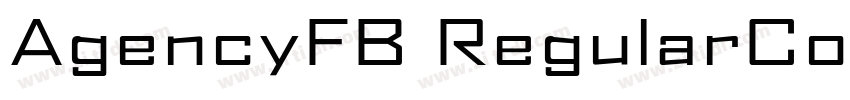 AgencyFB RegularCond字体转换